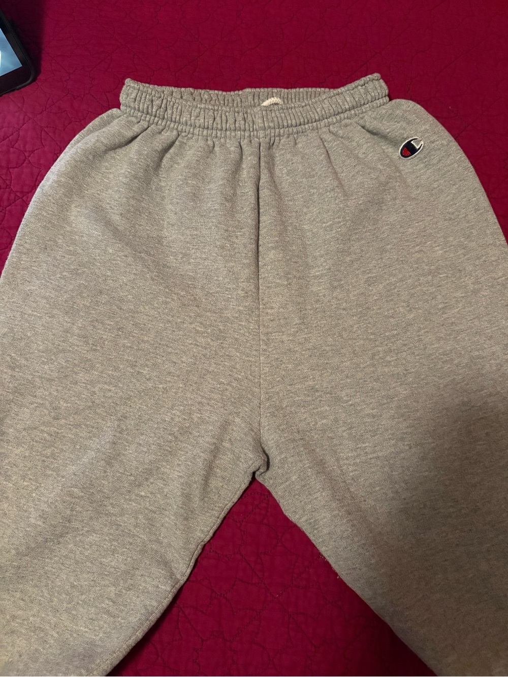 Champion Kids Gray Fleece Joggers with Logo